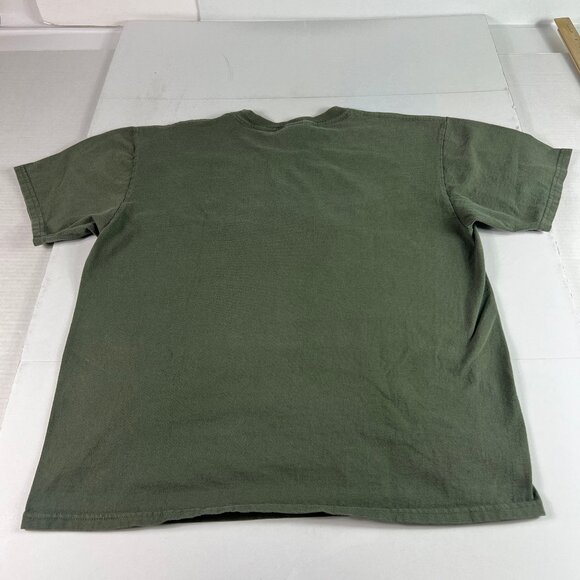 Vintage Y2K Nike Shirt Adult Medium Green & White Faded Small Contrast Logo Tee - Picture 6 of 10